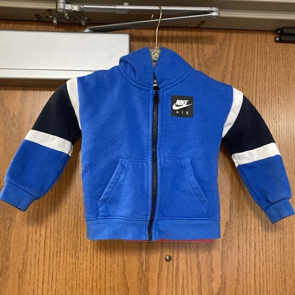 Nike blue toddler zip hoodie jacket sz 24 mos